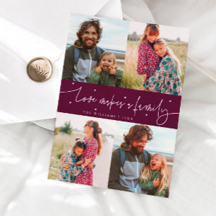 Liebe Familie Cranberry Valentinstag Foto Feiertagskarte