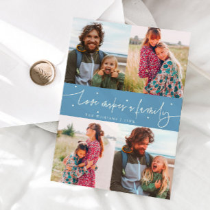 Liebe Familie Denim Blau Valentinstag Foto Feiertagskarte