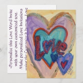 Liebe Familie hört Einladungen oder Ankündigungen (Vorne/Hinten)