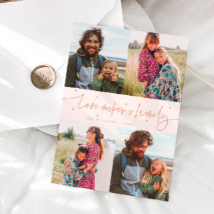 Liebe Familie Pfirsich Valentinstag Foto Feiertagskarte