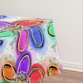 Liebe Familie Sommer Künstlerische Aquarell-Blume Tischdecke (Beispiel)