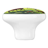 Liebe Familie unter dem Regenbogen Keramikknauf (Seitenansicht)