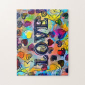 Liebe | Farbenfrohe Abstrakte Puzzle (Vertikal)