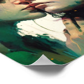 Liebe - farbenfrohe Mixed Media Painting Poster (Ecke)