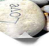 LIEBE Farbenfrohe Natursteinsteine Fotodruck (Ecke)