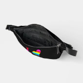 LIEBE FARBENFROHE TYPOGRAPHIE REGENBOGEN HERZ BAUCHTASCHE (Offen)