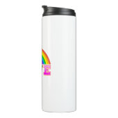 Liebe Farbenfroher Regenbogen Rotes Herz Thermosbecher (Nach rechts gedreht)