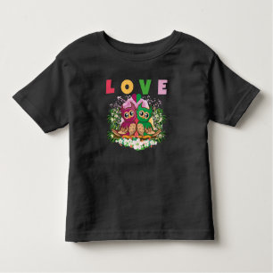 LIEBE FARBFARBENE, SEHR NIEDLICHE, ADORABLE OWLS KLEINKIND T-SHIRT