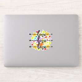 Liebe Farbige Blume Design Sticker