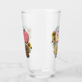 Liebe - Farbiges Lehrerdesign mit Apple & Stift Glas (Links)