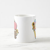 Liebe - Farbiges Lehrerdesign mit Apple & Stift Kaffeetasse (Mittel)