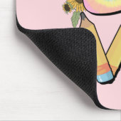 Liebe - Farbiges Lehrerdesign mit Apple & Stift Mousepad (Ecke)