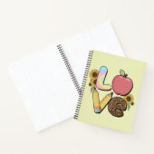 Liebe - Farbiges Lehrerdesign mit Apple & Stift Notizblock (Innenseite)