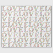LIEBE - farbiges Verpackungspapier Geschenkpapier (Flach)