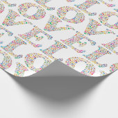 LIEBE - farbiges Verpackungspapier Geschenkpapier (Ecke)
