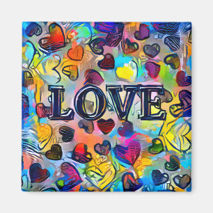 Liebe Farblich Abstrakt Magnet