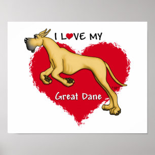 Liebe Fawn Great Dane Poster