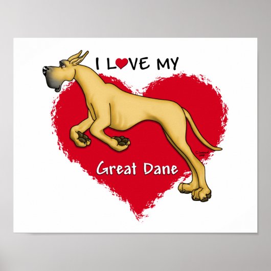 Liebe Fawn Great Dane Poster (Vorne)