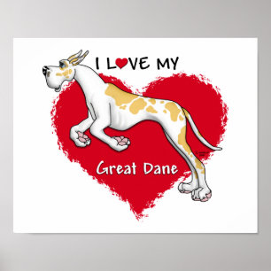 Liebe Fawnequin Great Dane Poster