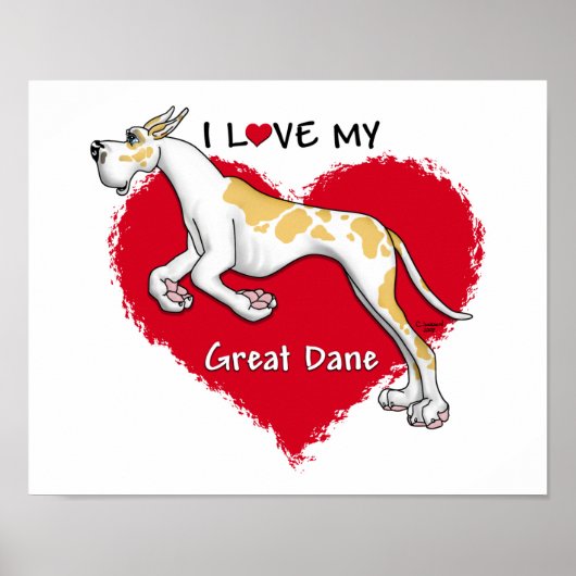 Liebe Fawnequin Great Dane Poster (Vorne)