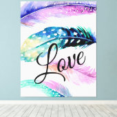 Liebe Feathers Leinwanddruck (Insitu (Holzboden))