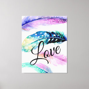 Liebe Feathers Leinwanddruck