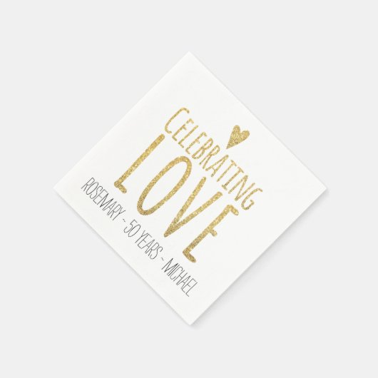 Liebe feiern | 50. Hochzeitstag Serviette (Ecke)