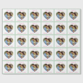 Liebe feiern eigenes FOTO Name Geschenkpapier (Flach)