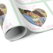 Liebe feiern eigenes FOTO Name Geschenkpapier (Rolleneckpunkt)