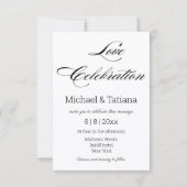 Liebe feiern, Foto-Hochzeit Einladung (Rückseite)