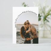 Liebe feiern, Foto-Hochzeit Einladung (Stehend Vorderseite)