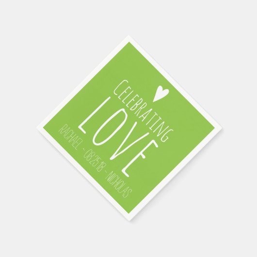 Liebe feiern | Hochzeit Serviette (Ecke)