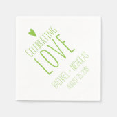 Liebe feiern | Hochzeit Serviette (Vorderseite)