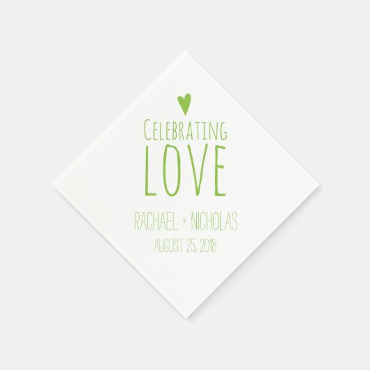 Liebe feiern | Hochzeit Serviette (Ecke)