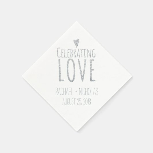 Liebe feiern | Hochzeit Serviette (Ecke)