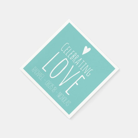 Liebe feiern | Hochzeit Serviette (Ecke)