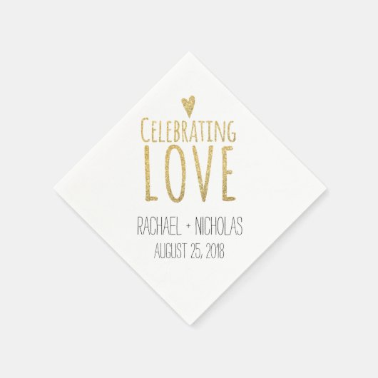 Liebe feiern | Hochzeit Serviette (Ecke)