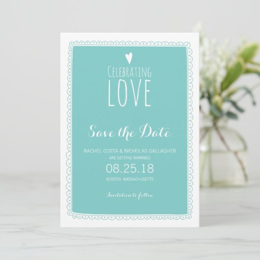 Liebe feiern | SAVE THE DATE (Stehend Vorderseite)