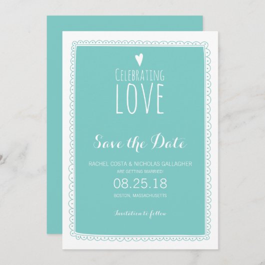 Liebe feiern | SAVE THE DATE (Vorne/Hinten)