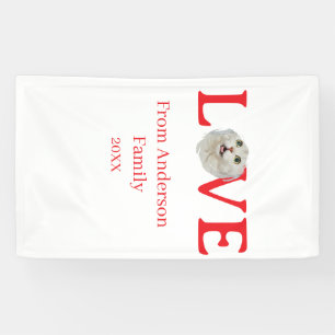 Liebe Feiertage Katzenfoto Haustier Familienname F Banner