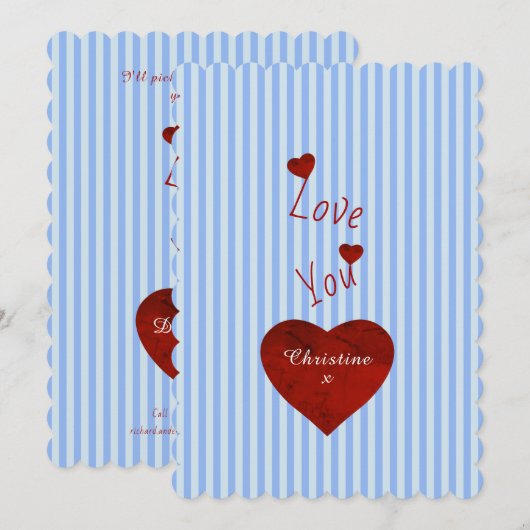 Liebe Feiertagskarte (Vorne/Hinten)