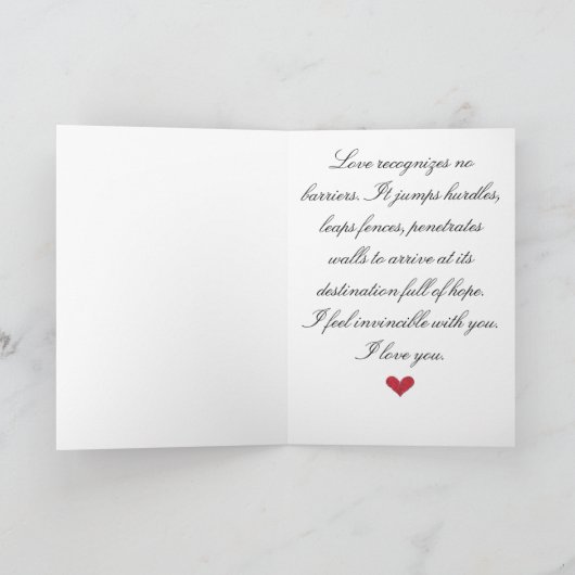 Liebe Feiertagskarte (Innenseite)