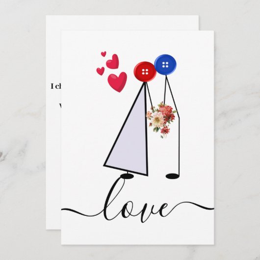 Liebe Feiertagskarte (Vorne/Hinten)