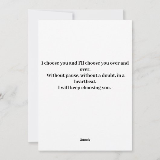 Liebe Feiertagskarte (Rückseite)