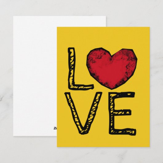 Liebe Feiertagskarte (Vorne/Hinten)