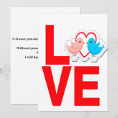 Liebe Feiertagskarte (Vorne/Hinten)