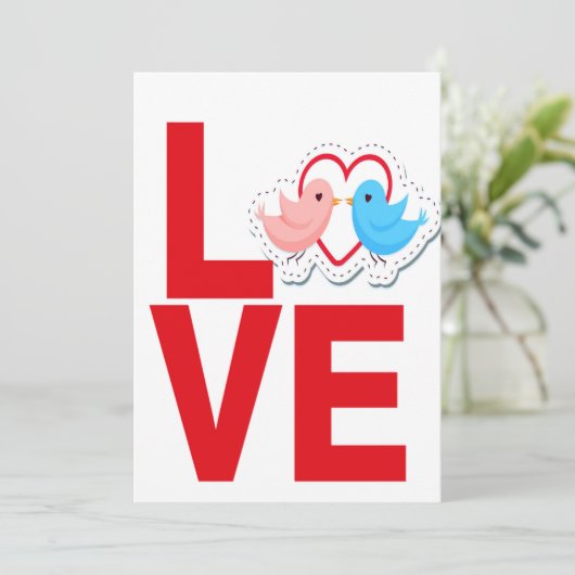 Liebe Feiertagskarte (Stehend Vorderseite)