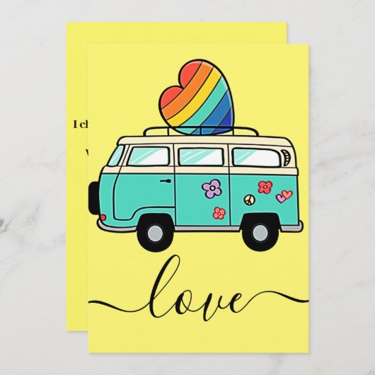 Liebe Feiertagskarte (Vorne/Hinten)