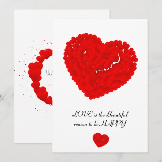 Liebe Feiertagskarte (Vorne/Hinten)