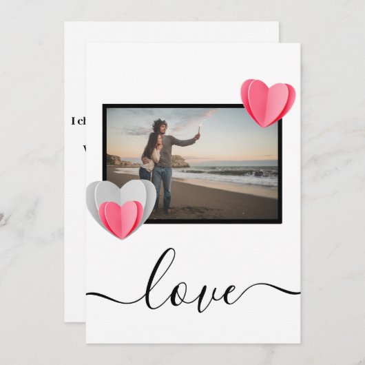 Liebe Feiertagskarte (Vorne/Hinten)